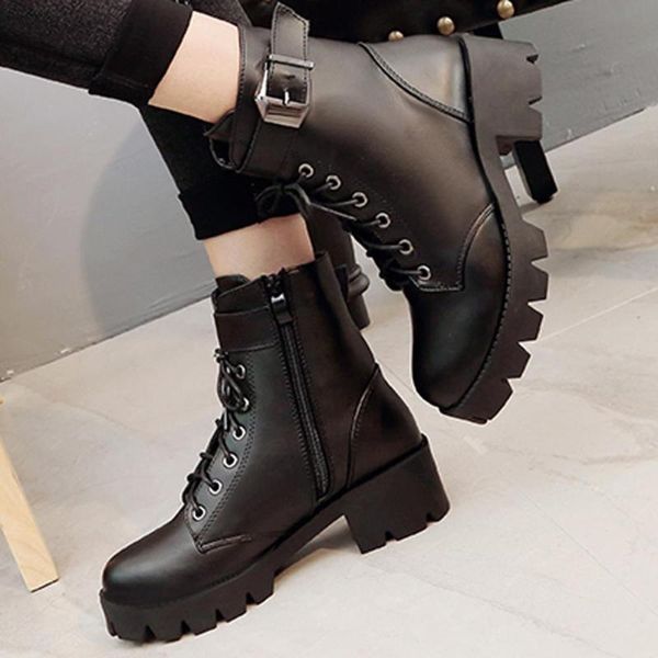 boots fashion leather woman shoes winter warm lace-up ankle for waterproof platform drop, Black
boots fashion leather woman shoes winter warm lace-up ankle for waterproof platform drop, Black