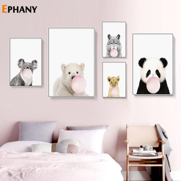 paintings cute chewing gum animal pink bubble panda koala poster nursery wall art picture decor for baby shower gift canvas painting
paintings cute chewing gum animal pink bubble panda koala poster nursery wall art picture decor for baby shower gift canvas painting