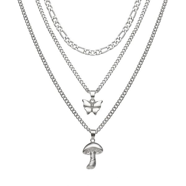 pendant necklaces fashionable and alloy mushroom necklace lady simple multi-layer clavicle neck chain, Silver
pendant necklaces fashionable and alloy mushroom necklace lady simple multi-layer clavicle neck chain, Silver
