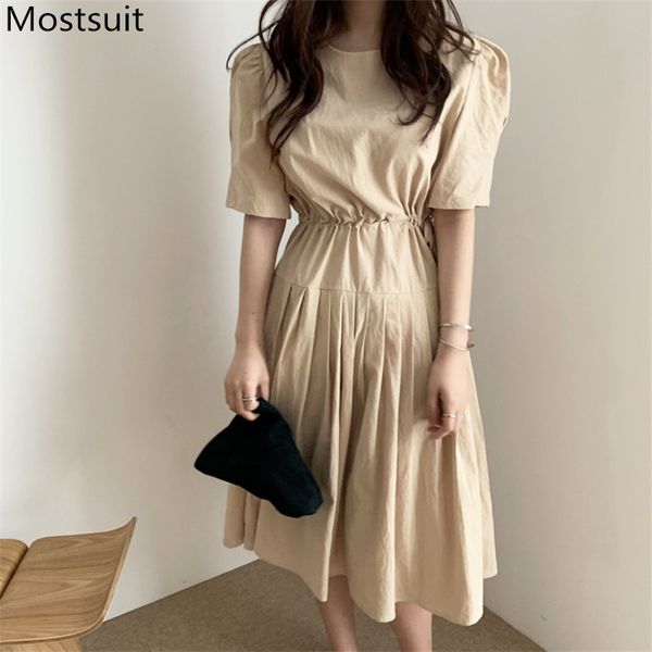 korean solid drawstring waist women dress short sleeve o-neck casual fashion a-line pleated dresses vestidos mujer femme 210518, Black;gray
korean solid drawstring waist women dress short sleeve o-neck casual fashion a-line pleated dresses vestidos mujer femme 210518, Black;gray