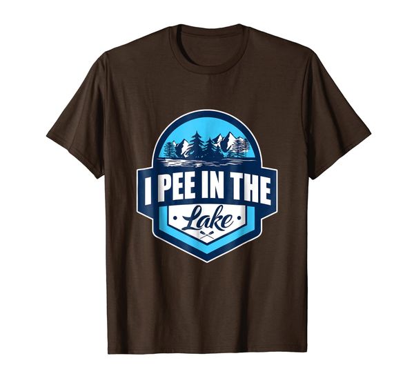 i pee in the lake funny lake t-shirt for lake lovers, White;black