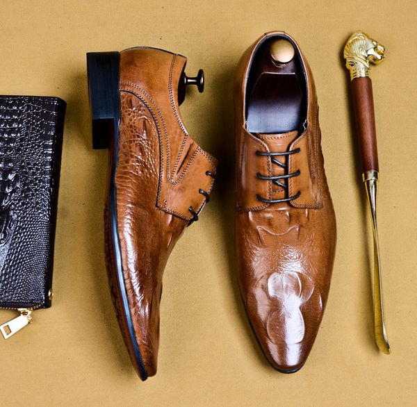handmade mens oxford shoes crocodile pattern wedding office formal dress shoe male genuine cow leather suit shoes, Black
handmade mens oxford shoes crocodile pattern wedding office formal dress shoe male genuine cow leather suit shoes, Black