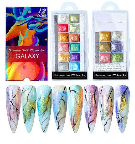 6/12 colors metallic solid pearl watercolor handmade nail art paint set gold powder drawing sets, Silver;gold
6/12 colors metallic solid pearl watercolor handmade nail art paint set gold powder drawing sets, Silver;gold