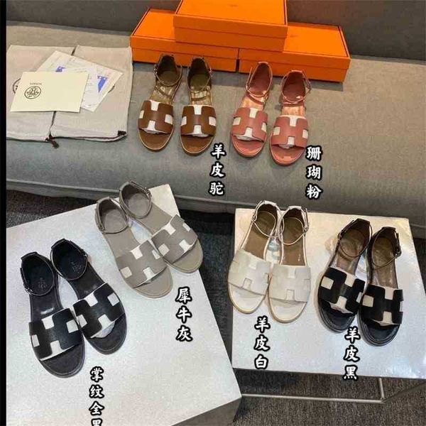 2021 new flat bottom h sandals leather high version sheepskin casual beach shoes holiday shoes v8jr zlh, Black
2021 new flat bottom h sandals leather high version sheepskin casual beach shoes holiday shoes v8jr zlh, Black