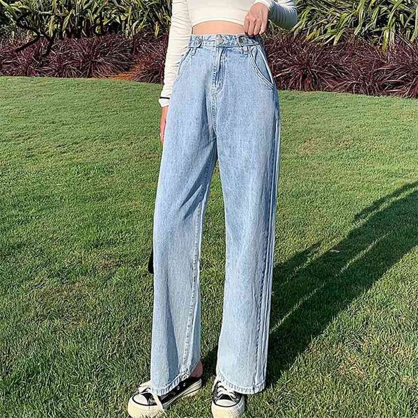 straight high waist jeans woman denim pants full length trousers womens clothing black korean fashion streetwear 210708, Blue
straight high waist jeans woman denim pants full length trousers womens clothing black korean fashion streetwear 210708, Blue