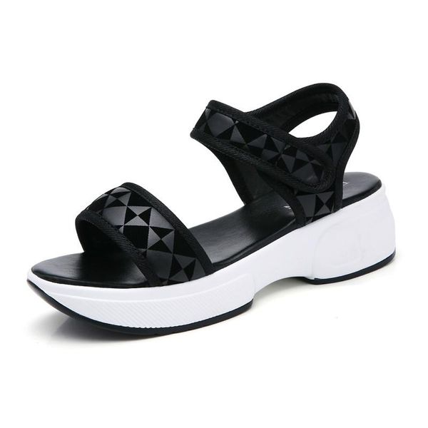 summer women flat sandals shoes wedges platform sandalias buckle high heels strap, Black
summer women flat sandals shoes wedges platform sandalias buckle high heels strap, Black