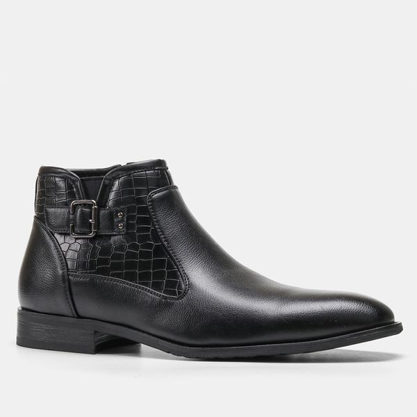 464748 yards foreign trade velvet mens boots new belt buckle side zipper chunky heel casual winter mens short boots plus size, Black
464748 yards foreign trade velvet mens boots new belt buckle side zipper chunky heel casual winter mens short boots plus size, Black