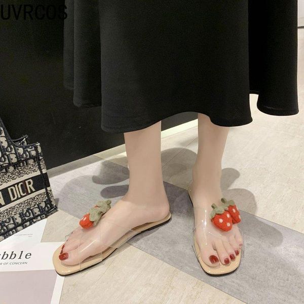 slippers transparent women's casual fashion vamp strawberry applique decoration sweet and versatile outdoor ff1x, Black
slippers transparent women's casual fashion vamp strawberry applique decoration sweet and versatile outdoor ff1x, Black
