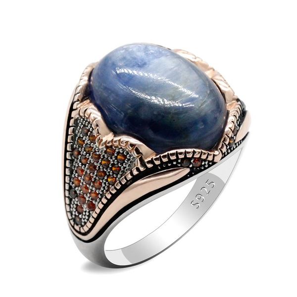 cluster rings 925 silver men's rose gold natural kyanite retro handmade turkish trend rock jewelry christmas gift ring, Golden;silver
cluster rings 925 silver men's rose gold natural kyanite retro handmade turkish trend rock jewelry christmas gift ring, Golden;silver