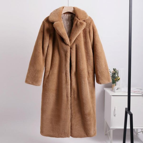 women's fur & faux 2021 women winter furthick warm coat long turn down collar casaco feminino #t2g, Black
women's fur & faux 2021 women winter furthick warm coat long turn down collar casaco feminino #t2g, Black