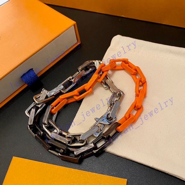 2021men's link necklaces bracelets designer letter logo orange black silver three color mosaic bamboo necklace bracelet v0-01, Golden;silver
2021men's link necklaces bracelets designer letter logo orange black silver three color mosaic bamboo necklace bracelet v0-01, Golden;silver