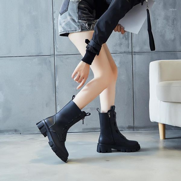 boots front zipper british net red autumn 2021 leather style short women's thick sole motorcycle1, Black
boots front zipper british net red autumn 2021 leather style short women's thick sole motorcycle1, Black