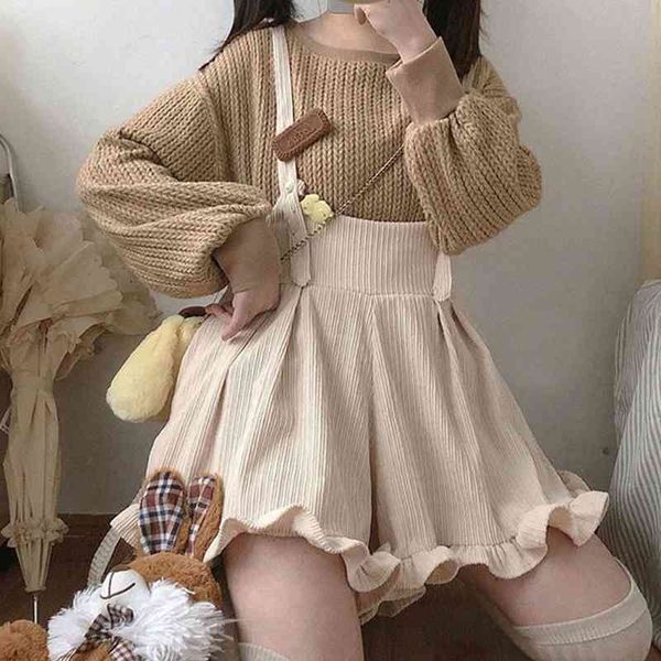 solid corduroy playsuits women ruffles loose spring korean style ulzzang kawaii harajuku leisure soft female rompers popular ins, Black;white
solid corduroy playsuits women ruffles loose spring korean style ulzzang kawaii harajuku leisure soft female rompers popular ins, Black;white