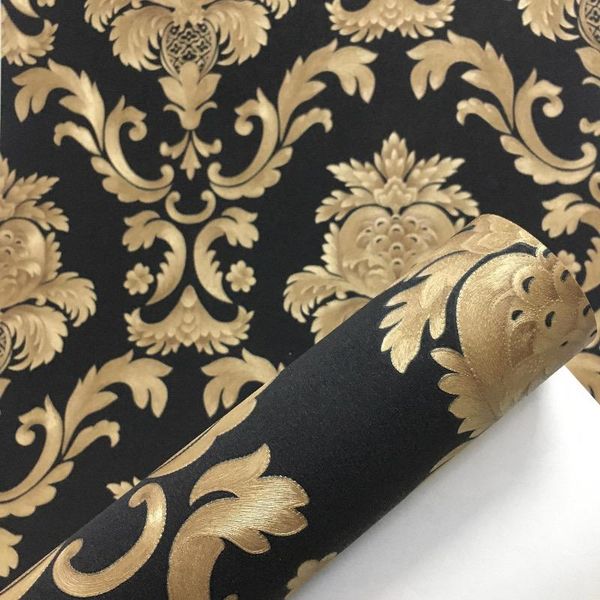 wallpapers black wallpaper gold damask patterned pvc self-adhesive wall paper for living room textured home decor
wallpapers black wallpaper gold damask patterned pvc self-adhesive wall paper for living room textured home decor