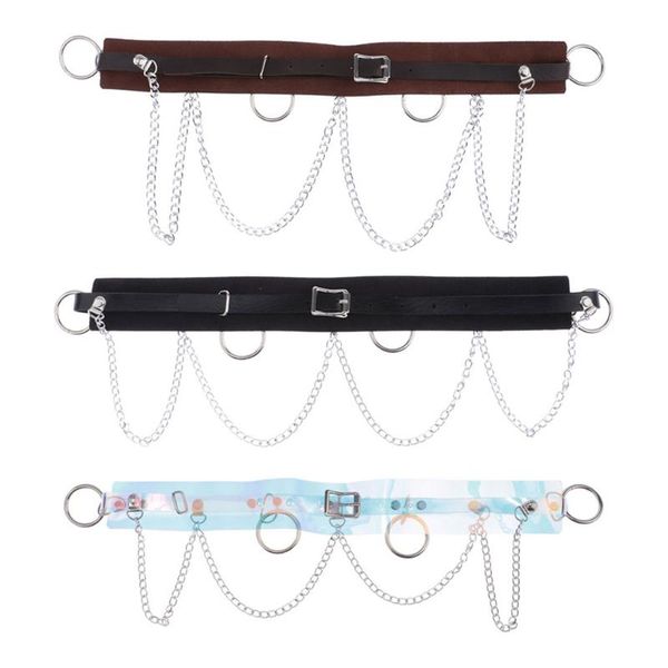 belts punk pu leather harness garter belt adjustable waist leg body caged with metal chain & ring trendy tassel for women girls, Black;brown
belts punk pu leather harness garter belt adjustable waist leg body caged with metal chain & ring trendy tassel for women girls, Black;brown
