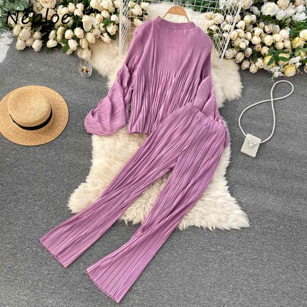 neploe loose casual 2 pcs women set o neck lantern long sleeve + high waist hip straight pants spring suit loose 210510, White
neploe loose casual 2 pcs women set o neck lantern long sleeve + high waist hip straight pants spring suit loose 210510, White