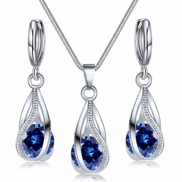 vkme 2021 fashion crystal jewelry zircon necklace earrings set decoration, Silver
vkme 2021 fashion crystal jewelry zircon necklace earrings set decoration, Silver