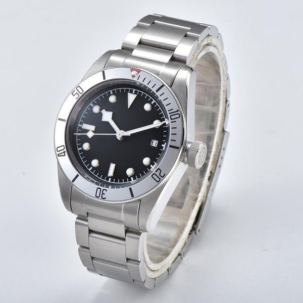 watch automatic 41mm movement mechanical mineral glass shell bracelet aluminium frame sterile index plate men draw dt06, Slivery;brown
watch automatic 41mm movement mechanical mineral glass shell bracelet aluminium frame sterile index plate men draw dt06, Slivery;brown