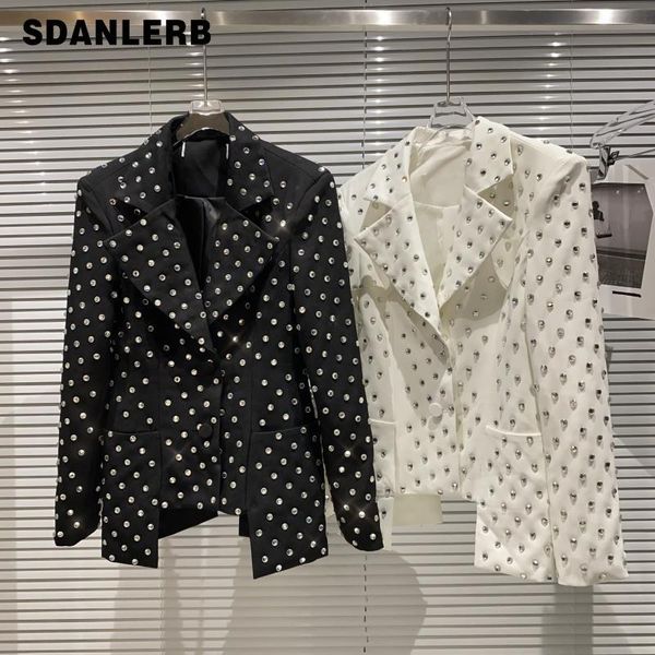 women's suits & blazers 2021 office lady blazer spring autumn full body rhinestone beaded business suit coat asymmetrical clothes, White;black
women's suits & blazers 2021 office lady blazer spring autumn full body rhinestone beaded business suit coat asymmetrical clothes, White;black