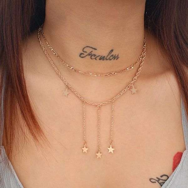 Fashion Star Multilayer Necklace With Zinc Alloy For Women Pendant Choker Jewelry Wholesale Chains, Silver
Fashion Star Multilayer Necklace With Zinc Alloy For Women Pendant Choker Jewelry Wholesale Chains, Silver