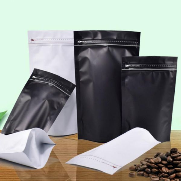 storage bags 10pcs universal coffee airless valve side zipper bean candy gift powder packing black/white self supporting bag
storage bags 10pcs universal coffee airless valve side zipper bean candy gift powder packing black/white self supporting bag