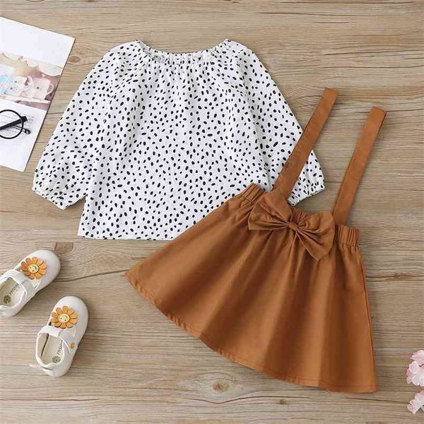 winter children sets casual long sleeve o neck dot t-shirt brown solid bow suspender skirt 2pcs girl boys clothes 2-6t 210629, White
winter children sets casual long sleeve o neck dot t-shirt brown solid bow suspender skirt 2pcs girl boys clothes 2-6t 210629, White