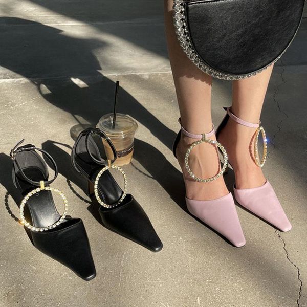 spring women slingback sandals fashion brand ladies crystal shoes thin high heel pointed toe dress female pumps, Black
spring women slingback sandals fashion brand ladies crystal shoes thin high heel pointed toe dress female pumps, Black
