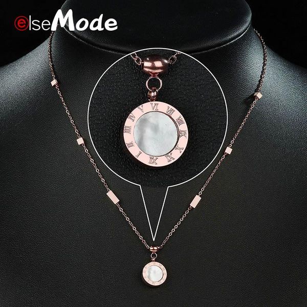 pendant necklaces elsemode roman numerals round shell simple party necklace rose gold for women kolye collier femme jewelry, Silver
pendant necklaces elsemode roman numerals round shell simple party necklace rose gold for women kolye collier femme jewelry, Silver
