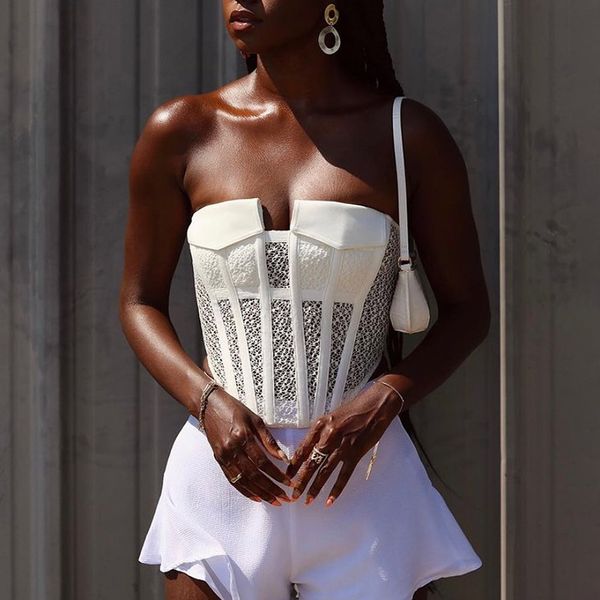 strapless boned corset crop for women club party fashion fake pockets bustier cropped spring 2021by air, Black;white
strapless boned corset crop for women club party fashion fake pockets bustier cropped spring 2021by air, Black;white