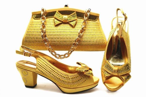 dress shoes nice looking gold women pumps with rhinestone bowtie african match handbag set for x20,heel 8cm, Black
dress shoes nice looking gold women pumps with rhinestone bowtie african match handbag set for x20,heel 8cm, Black