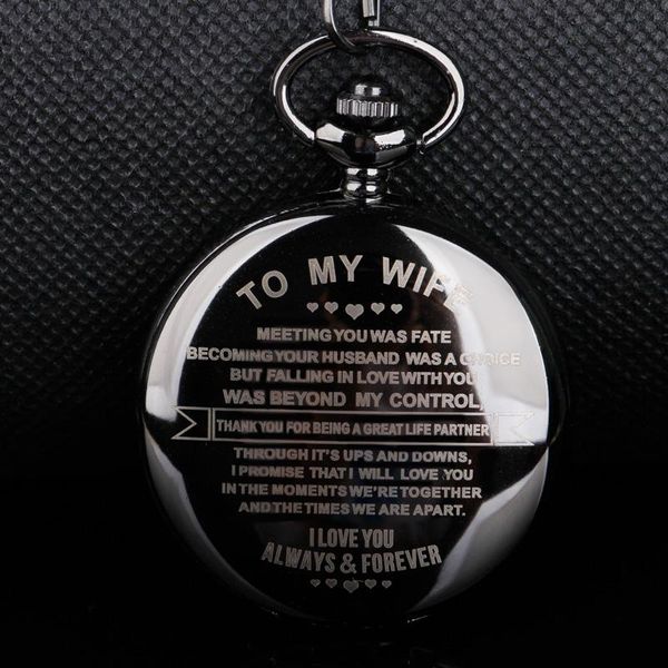 pocket watches black simple quartz watch "to my wife" wife gift holiday anniversary necklace accessory direct selling, Slivery;golden
pocket watches black simple quartz watch "to my wife" wife gift holiday anniversary necklace accessory direct selling, Slivery;golden