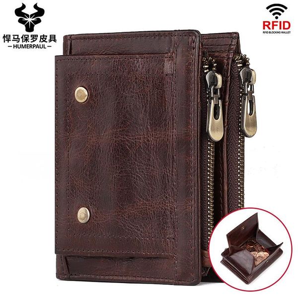 design men's rfid short wallet layer cowhide purse male cards holder retro fashion zipper coin wallets, Red;black
design men's rfid short wallet layer cowhide purse male cards holder retro fashion zipper coin wallets, Red;black