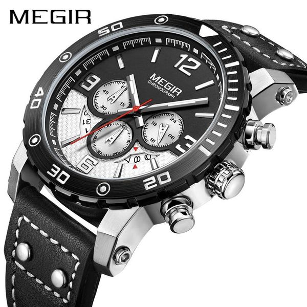 wristwatches relogio masculino megir quartz watch men leather mens watches fashion casual sport clock, Slivery;brown
wristwatches relogio masculino megir quartz watch men leather mens watches fashion casual sport clock, Slivery;brown