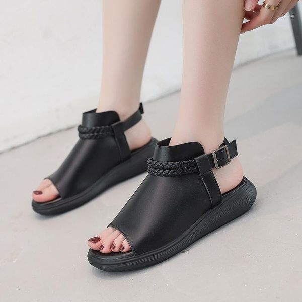 summer solid leather sandals female fashion thick bottom belt women shoes woman buckle strap beach casual1, Black
summer solid leather sandals female fashion thick bottom belt women shoes woman buckle strap beach casual1, Black