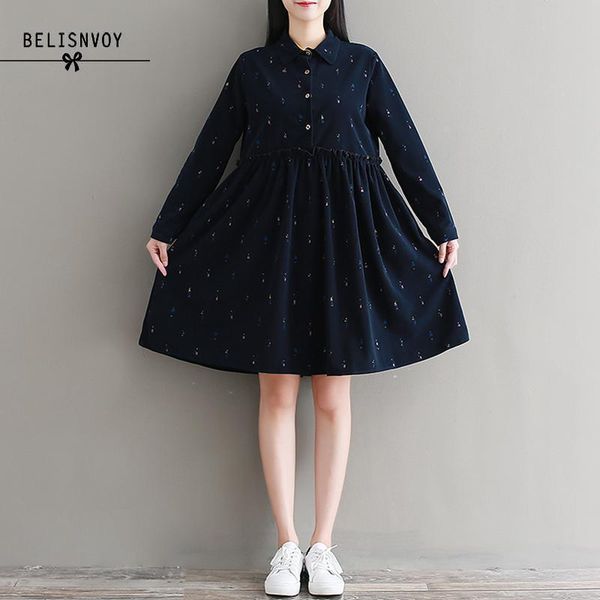 casual dresses vintage spring autumn women corduroy dress stand collar full sleeve printed vestidos elegant mori girl cute plus size 2x, Black;gray
casual dresses vintage spring autumn women corduroy dress stand collar full sleeve printed vestidos elegant mori girl cute plus size 2x, Black;gray