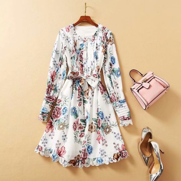 casual dresses european and american women's wear winter style lantern sleeve long flower printing lace-up fashionable dress 1tac, Black;gray
casual dresses european and american women's wear winter style lantern sleeve long flower printing lace-up fashionable dress 1tac, Black;gray