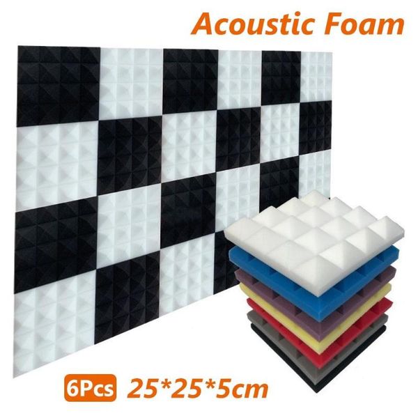 wall stickers 6pcs 25x25x5cm pyramid studio acoustic panel tile soundproof foam cushion pad features high provide with strong sound insulati
wall stickers 6pcs 25x25x5cm pyramid studio acoustic panel tile soundproof foam cushion pad features high provide with strong sound insulati