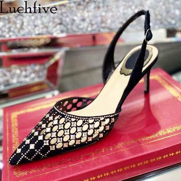 pointy toe hollow thin high heel sandals woman glint rhinestone inlay nightclub dance shoes summer dress feminine, Black
pointy toe hollow thin high heel sandals woman glint rhinestone inlay nightclub dance shoes summer dress feminine, Black