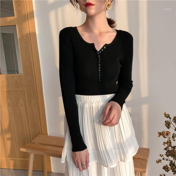 autumn and winter versatile v-neck long sleeve pullover bottom sweater slimming body stretch blouse women women's sweaters, White;black
autumn and winter versatile v-neck long sleeve pullover bottom sweater slimming body stretch blouse women women's sweaters, White;black