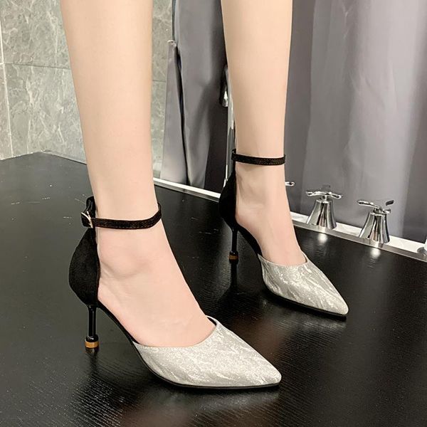 dress shoes shiny sequin high heels women pointed toe thin heel sandals hollow pumps summer stiletto gold silver 2021, Black
dress shoes shiny sequin high heels women pointed toe thin heel sandals hollow pumps summer stiletto gold silver 2021, Black
