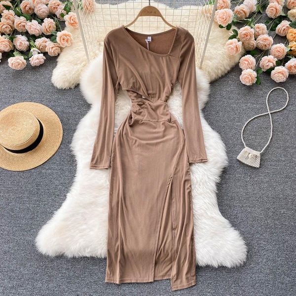 casual dresses yizzhoy spring autumn fashion split dress women design irregular chic diagonal-collar long sleeve slim party, Black;gray
casual dresses yizzhoy spring autumn fashion split dress women design irregular chic diagonal-collar long sleeve slim party, Black;gray