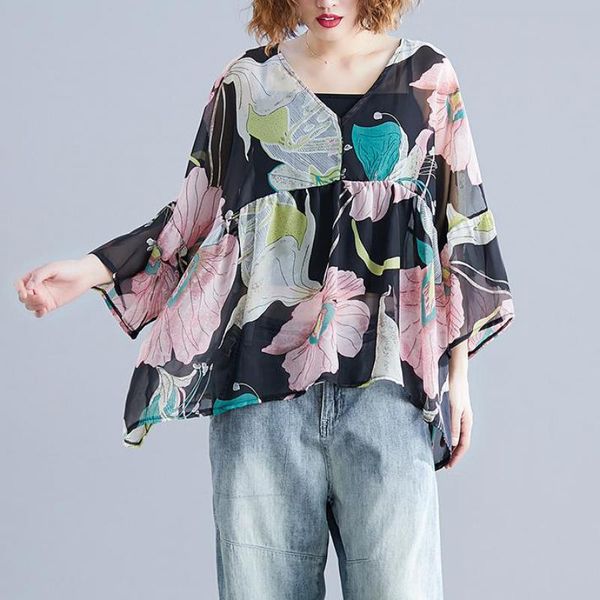 women's blouses & shirts qpfjqd ladies vintage print irregular pullover 2021 summer loose casual women plus size flower v-neck short s, White
women's blouses & shirts qpfjqd ladies vintage print irregular pullover 2021 summer loose casual women plus size flower v-neck short s, White