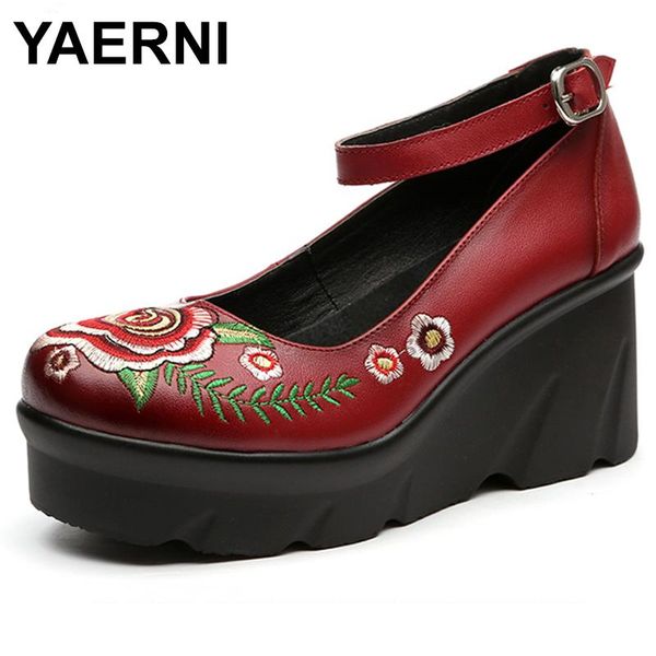dress shoes yaerni national wind spring summer real leather flowers high heeled women's pumps leisure genuine e470, Black
dress shoes yaerni national wind spring summer real leather flowers high heeled women's pumps leisure genuine e470, Black