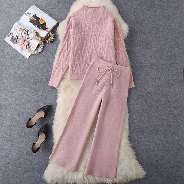 high-quality autumn winter knitted 2 piece set women's thick warm casual pullover sweaters+wide leg pants tracksuits outfits 211126, White
high-quality autumn winter knitted 2 piece set women's thick warm casual pullover sweaters+wide leg pants tracksuits outfits 211126, White