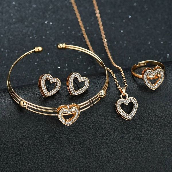 4 pcs cute heart shaped bracelet neclace earrings sets jewelry crystal kid children lovely gold color jewelry set for girl 1058 t2, Black
4 pcs cute heart shaped bracelet neclace earrings sets jewelry crystal kid children lovely gold color jewelry set for girl 1058 t2, Black
