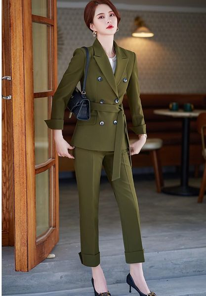women's two piece pants 2021 autumn winter high-quality fashion temperament 2 sets ladies jacket +high waist trousers professional suit, White
women's two piece pants 2021 autumn winter high-quality fashion temperament 2 sets ladies jacket +high waist trousers professional suit, White