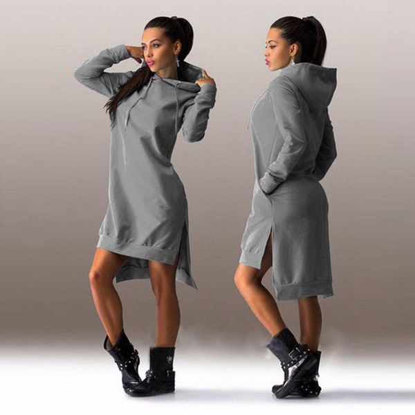 womens dress long hooded woman robe casual hoody sweatshirt vestidos autumn loungewar mini dresses, Black;gray
womens dress long hooded woman robe casual hoody sweatshirt vestidos autumn loungewar mini dresses, Black;gray