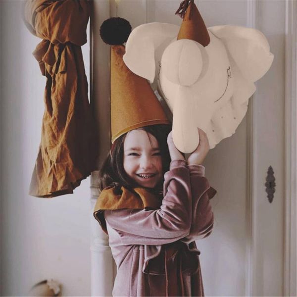 decorative objects & figurines 3d elephant head wall decor plush animal doll decoration cute nordic kids room ornaments bedroom hanging po p
decorative objects & figurines 3d elephant head wall decor plush animal doll decoration cute nordic kids room ornaments bedroom hanging po p