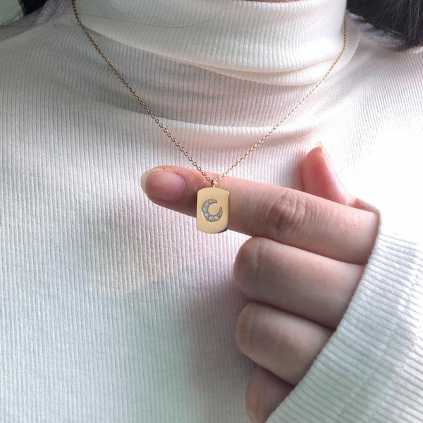 chains vintage solid zircon micro moon stainless steel necklace boho charm celestial dainty necklaces for women collierjewelr, Silver
chains vintage solid zircon micro moon stainless steel necklace boho charm celestial dainty necklaces for women collierjewelr, Silver