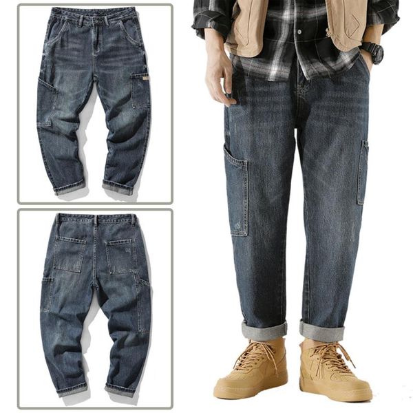 men's jeans pants long men clothing casual loose large size trousers jean straight bottoms denim pantalones hombre, Blue
men's jeans pants long men clothing casual loose large size trousers jean straight bottoms denim pantalones hombre, Blue